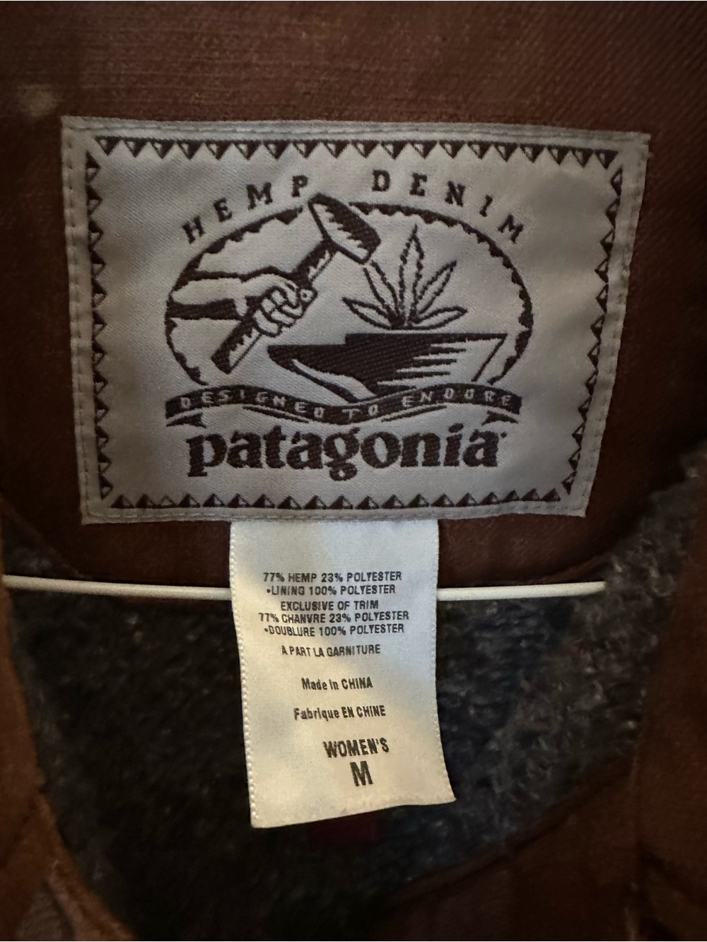 Patagonia Hemp Brown/Clay Women's Trucker Jacket NW/OT Women’s M - Picture 4 of 8